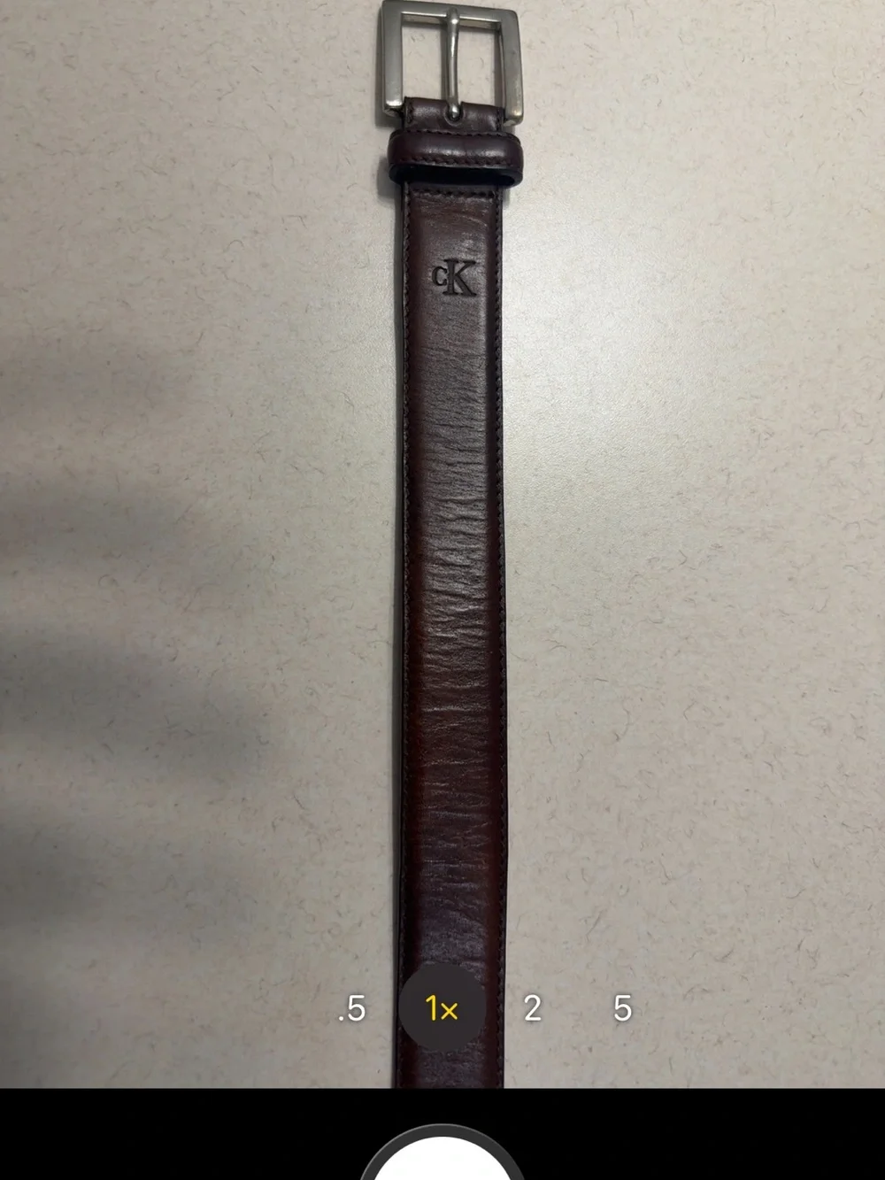 Calvin Klein Dark Brown Leather Belt